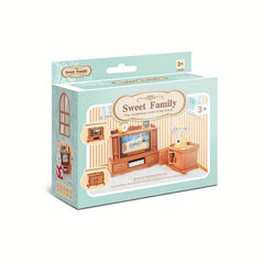 Dollhouse Living Room Decoration TV Set Kids Play Set Simulated Furniture