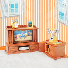 Dollhouse Living Room Decoration TV Set Kids Play Set Simulated Furniture