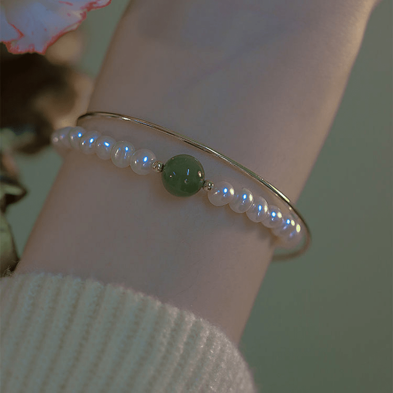 Pearl Transfer Bead Bracelet for Women, Elegant All-match Girlfriend Bangle