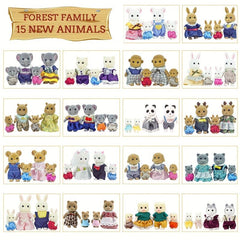 Forest Family Dolls & Furniture Gift for Girls