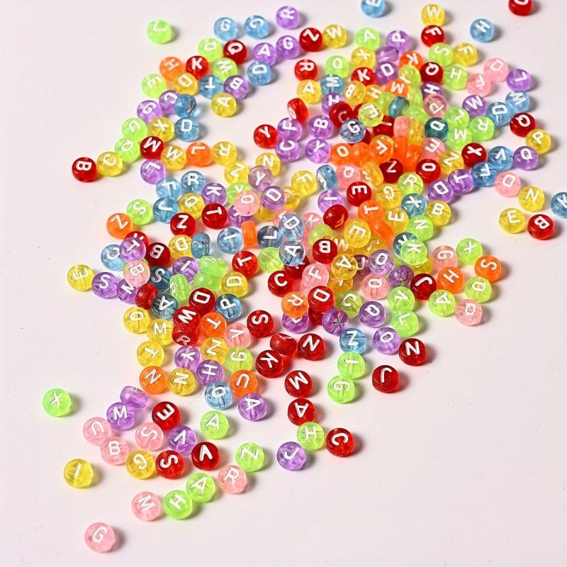 100pcs Mixed Letter Acrylic Beads DIY Alphabet Spacer Beads For Jewelry Making