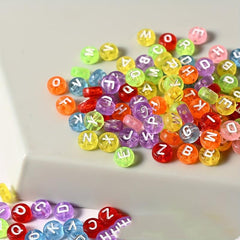 100pcs Mixed Letter Acrylic Beads DIY Alphabet Spacer Beads For Jewelry Making