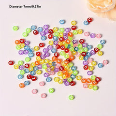 100pcs Mixed Letter Acrylic Beads DIY Alphabet Spacer Beads For Jewelry Making