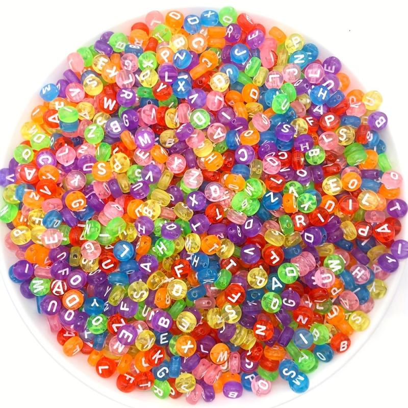 100pcs Mixed Letter Acrylic Beads DIY Alphabet Spacer Beads For Jewelry Making