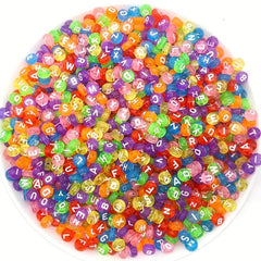 100pcs Mixed Letter Acrylic Beads DIY Alphabet Spacer Beads For Jewelry Making