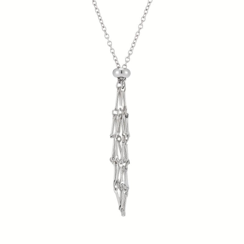 Gemstone Cage Necklace Holder Adjustable Golden Silver Women Men