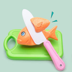 Kids Cutting Game Set - Fruits and Vegetables with Storage Basket