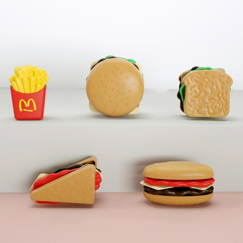 27pcs Kids Kitchen Toy Pretend Play Burger Removable Food Toys