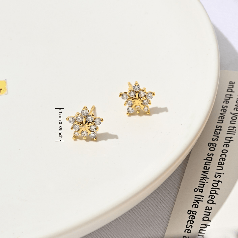 Snowflake Crystal Earrings for Women