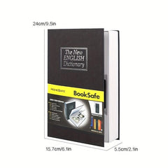 Book Shape Safe Box With Combination Lock Large Safe Hidden Metal Lock Box
