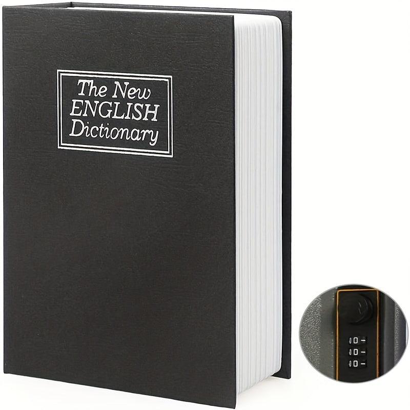 Book Shape Safe Box With Combination Lock Large Safe Hidden Metal Lock Box
