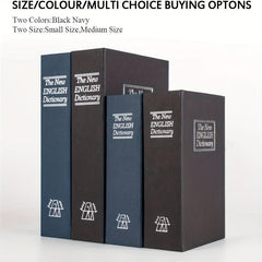 Book Shape Safe Box With Combination Lock Large Safe Hidden Metal Lock Box
