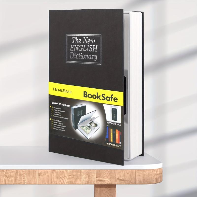 Book Shape Safe Box With Combination Lock Large Safe Hidden Metal Lock Box