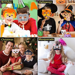 12pcs Children's Felt Animal Masquerade Masks for Party