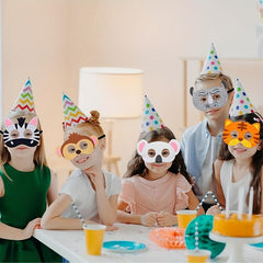 12pcs Children's Felt Animal Masquerade Masks for Party