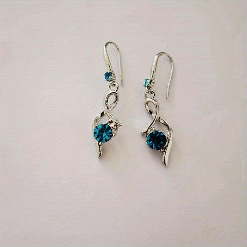 Stunning Sapphire Water Drop Earrings - Ideal Gift for Fashionable Women