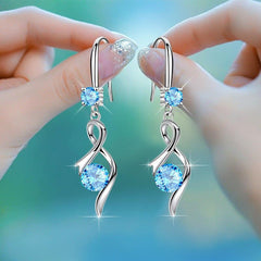 Stunning Sapphire Water Drop Earrings - Ideal Gift for Fashionable Women