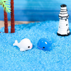10Pcs Mini Dolphin Figurines for Garden Decor, Ocean Sea Animal Miniatures