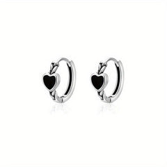 Heart & Ring Earrings Set Vintage Punk Style