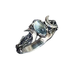 Crescent Moon Ring Bohemian Vintage Moon Tooth Finger Ring Female