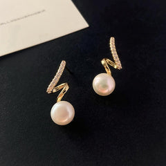 Vintage French Pearl Stud Earrings