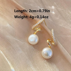 Vintage French Pearl Stud Earrings