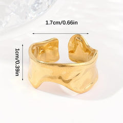 Stainless Steel Open Ring Unisex Classic
