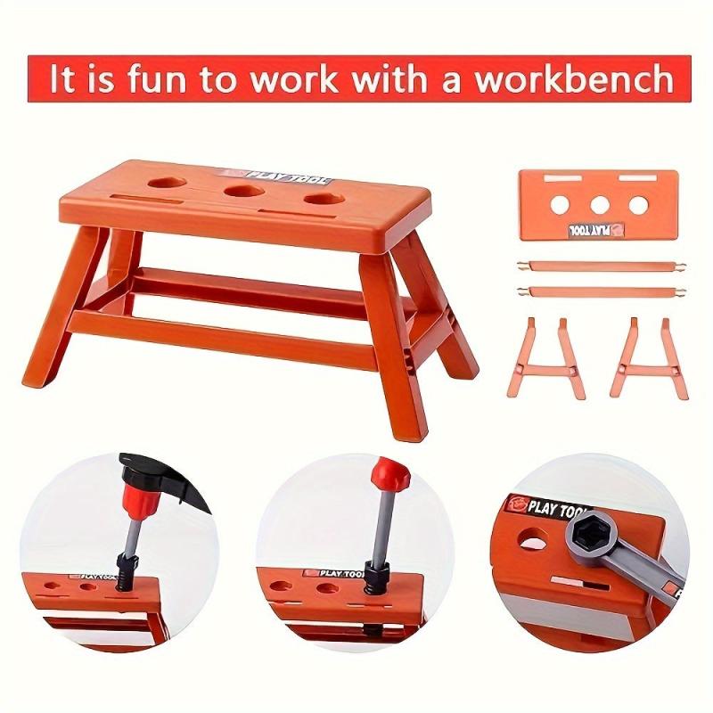 38 PCS Kids Tool Set with Hammer & Screwdriver Pretend Play Construction Toy
