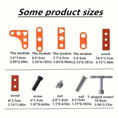 38 PCS Kids Tool Set with Hammer & Screwdriver Pretend Play Construction Toy