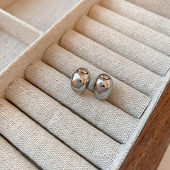 Metal Wind Bean Shape Earrings, Internet Celebrity Style