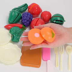 Kids Kitchen Food Toys Fruits Vegetables Cutting Toy