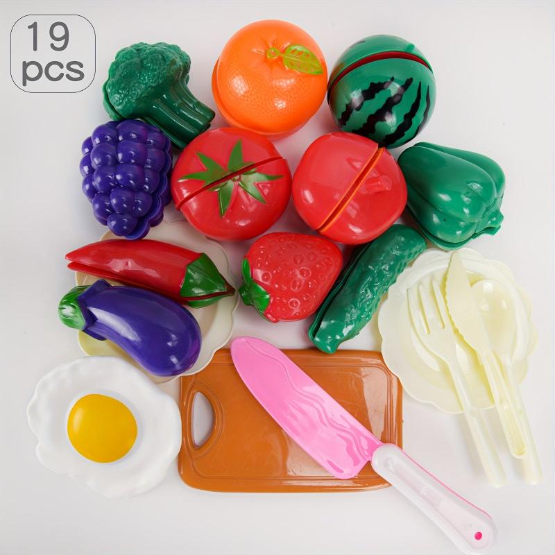 Kids Kitchen Food Toys Fruits Vegetables Cutting Toy