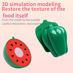 Kids Kitchen Food Toys Fruits Vegetables Cutting Toy