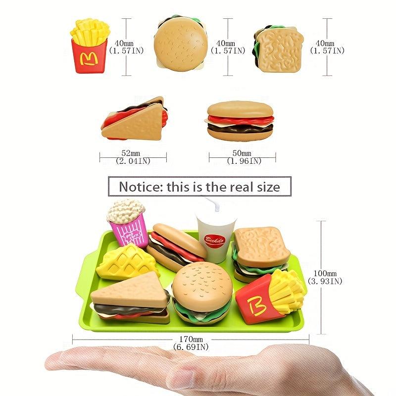 Simulated Hamburger Toy Set French Fries Donut Play Food