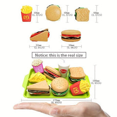 Simulated Hamburger Toy Set French Fries Donut Play Food