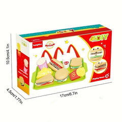 Simulated Hamburger Toy Set French Fries Donut Play Food