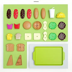 Simulated Hamburger Toy Set French Fries Donut Play Food