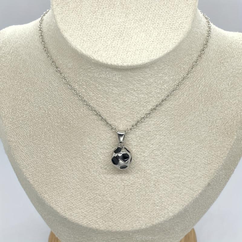 Football Necklace Hip Hop Soccer Jewelry Boys Accessories Pendant Gift