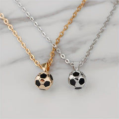 Football Necklace Hip Hop Soccer Jewelry Boys Accessories Pendant Gift