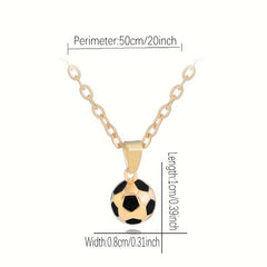 Football Necklace Hip Hop Soccer Jewelry Boys Accessories Pendant Gift
