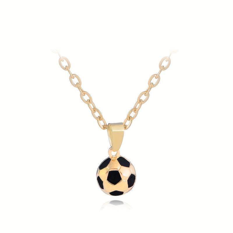Football Necklace Hip Hop Soccer Jewelry Boys Accessories Pendant Gift