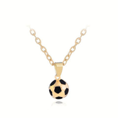 Football Necklace Hip Hop Soccer Jewelry Boys Accessories Pendant Gift