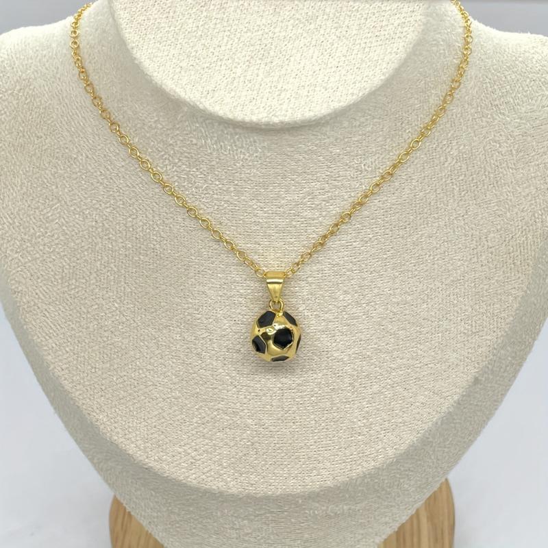 Football Necklace Hip Hop Soccer Jewelry Boys Accessories Pendant Gift