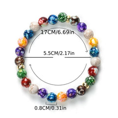 7 Chakra Reiki Healing Stone Bracelet Yoga Balance Energy Beads
