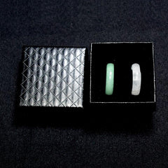 2pcs Gemstone Rings Natural Quartz Crystal Agate High Healing Stones