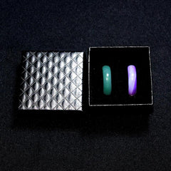 2pcs Gemstone Rings Natural Quartz Crystal Agate High Healing Stones