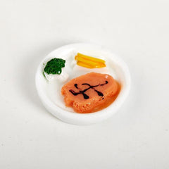 5pcs Dollhouse Breakfast Plate Set Egg And Bread Mini Food Model Ornaments