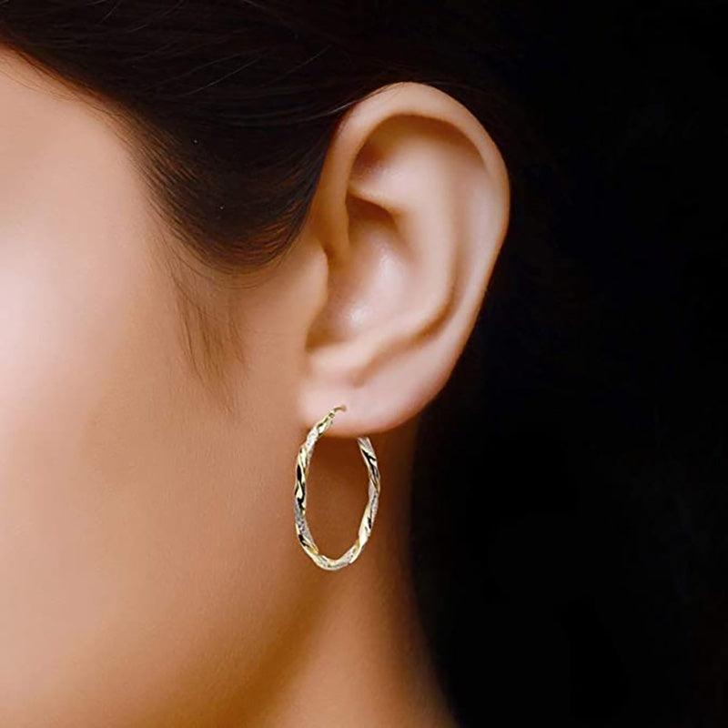 Spiral Circle Earrings Big Loop Earrings for Women