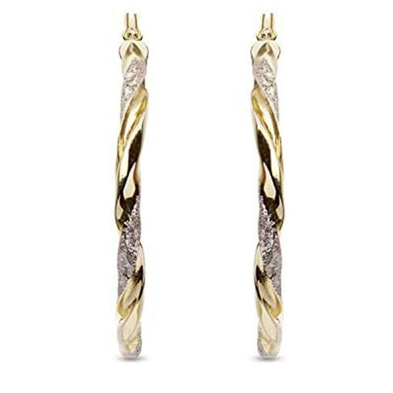 Spiral Circle Earrings Big Loop Earrings for Women