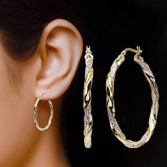 Spiral Circle Earrings Big Loop Earrings for Women